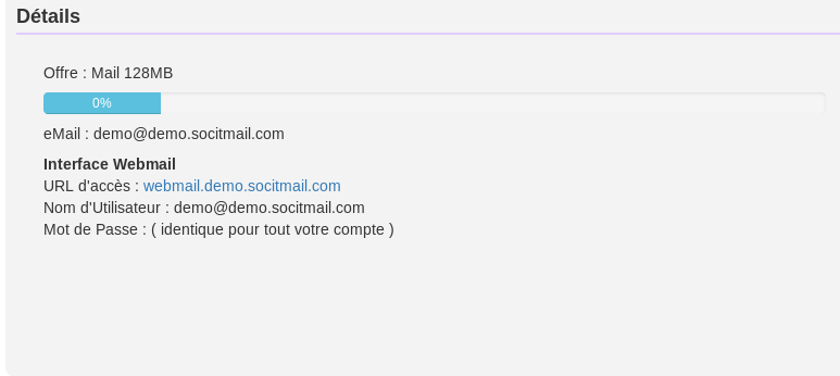 SocITmail espace client - offre mail informations